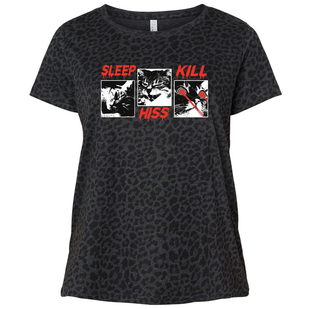 Ladies Curvy Jersey - ND9H7HSJ - Black Leopard - 11