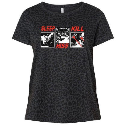 Ladies Curvy Jersey - ND9H7HSJ - Black Leopard - 11