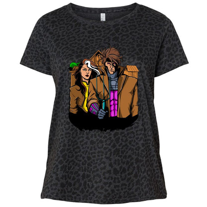 Ladies Curvy Jersey - 8GMZQDUJ - Black Leopard - 11