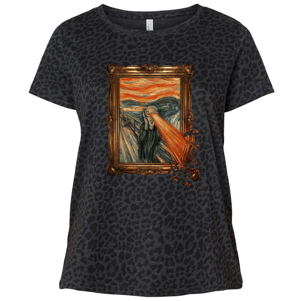 Ladies Curvy Jersey - X8RE9MYF - Black Leopard - 11