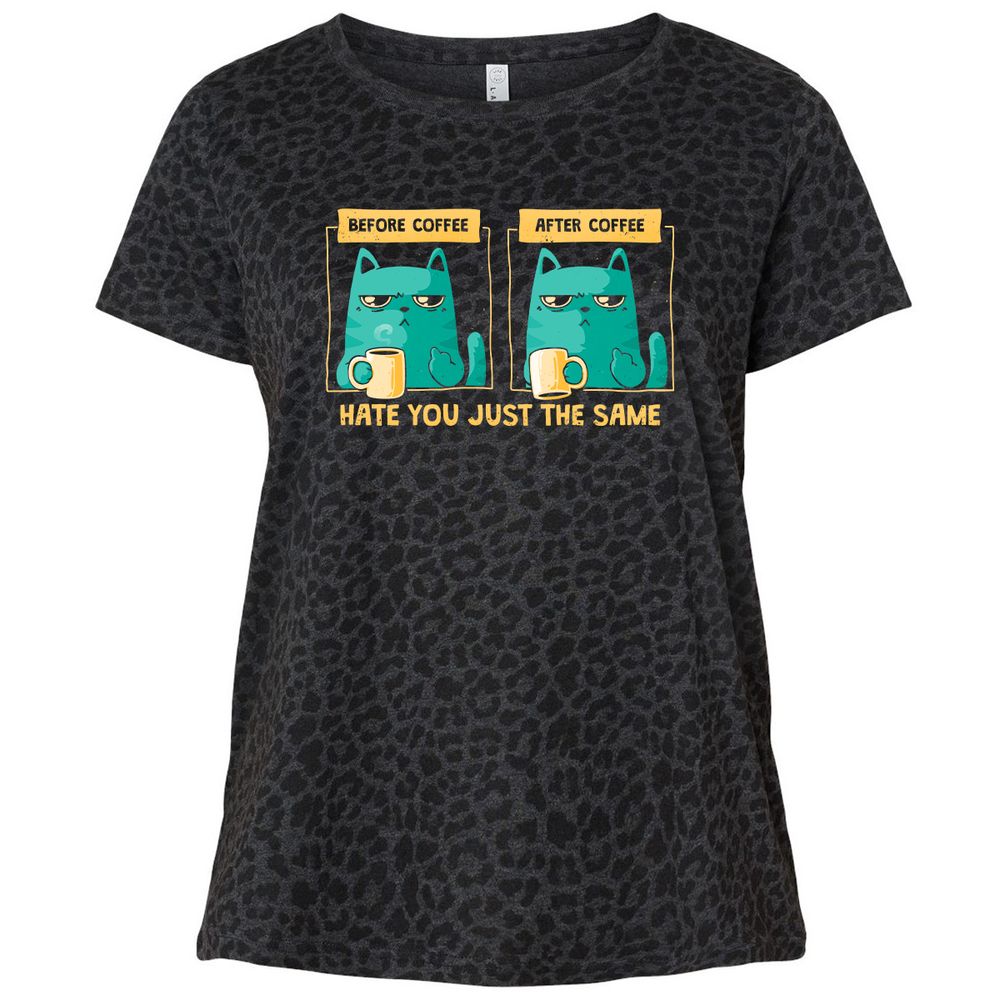 Ladies Curvy Jersey - VCMUFQH7 - Black Leopard - 11