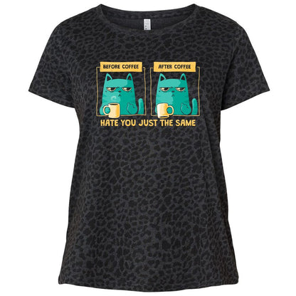 Ladies Curvy Jersey - VCMUFQH7 - Black Leopard - 11