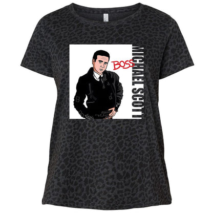 Ladies Curvy Jersey - QMVW9XWW - Black Leopard - 11