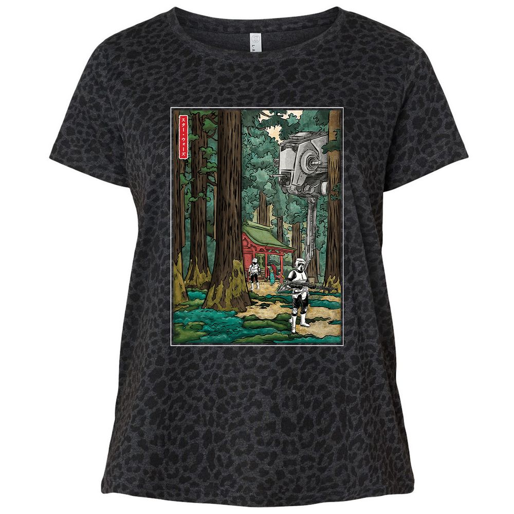 Ladies Curvy Jersey - QKDJFY2W - Black Leopard - 11