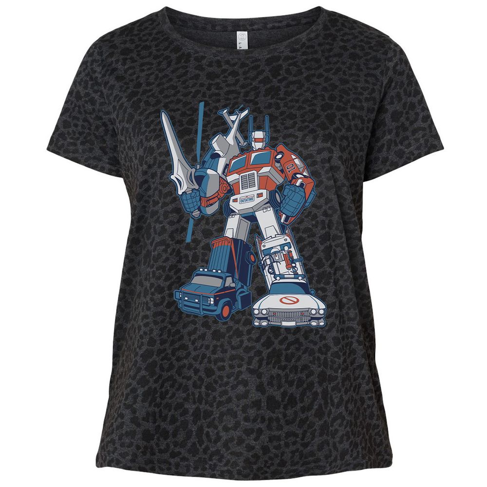 Ladies Curvy Jersey - 8LJCFTX9 - Black Leopard - 11