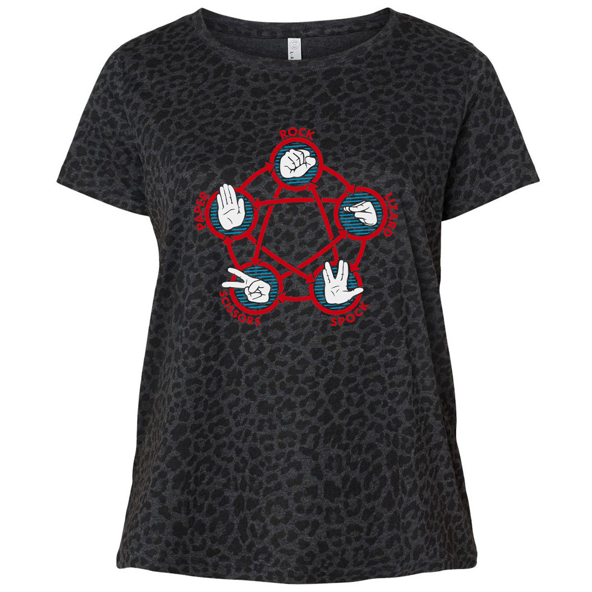 Ladies Curvy Jersey - QEQLLYTF - Black Leopard - 11