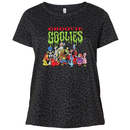 Ladies Curvy Jersey - 55WBA7TG - Black Leopard - 11