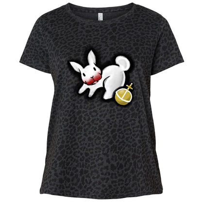 Ladies Curvy Jersey - 5SKNGMXM - Black Leopard - 11