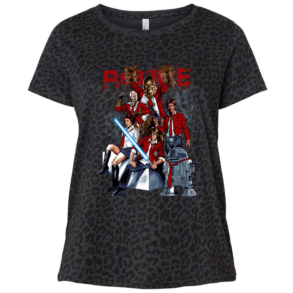 Ladies Curvy Jersey - URNN7JGH - Black Leopard - 11