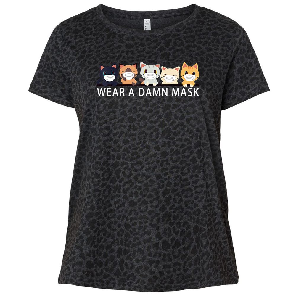 Ladies Curvy Jersey - 83ULQL8Z - Black Leopard - 11