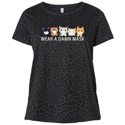 Ladies Curvy Jersey - 83ULQL8Z - Black Leopard - 11