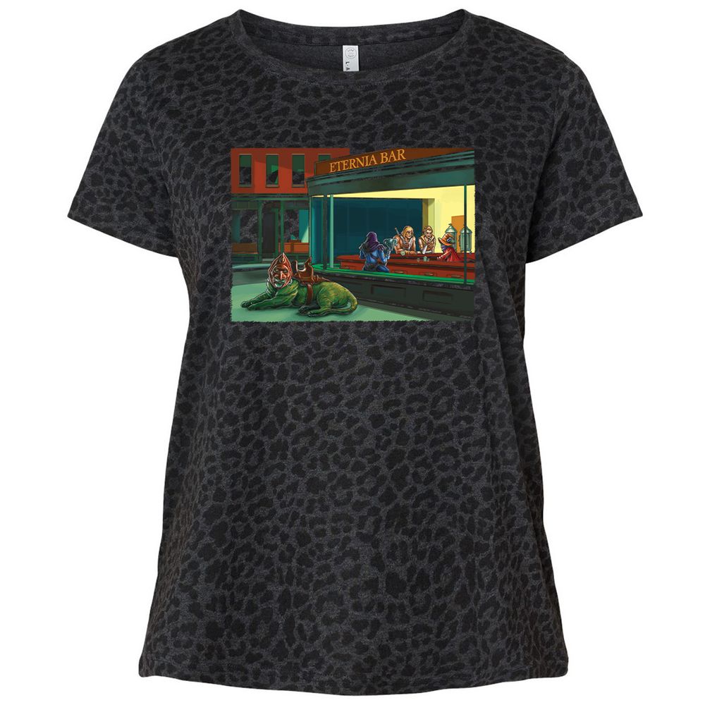 Ladies Curvy Jersey - L5K969NQ - Black Leopard - 11