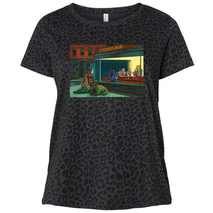 Ladies Curvy Jersey - L5K969NQ - Black Leopard - 11