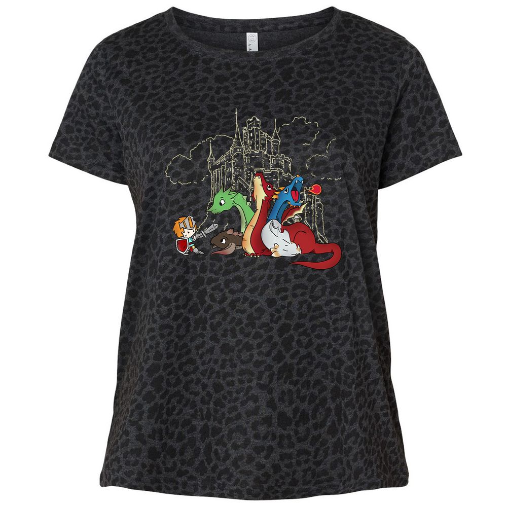 Ladies Curvy Jersey - D6PQ57FV - Black Leopard - 11