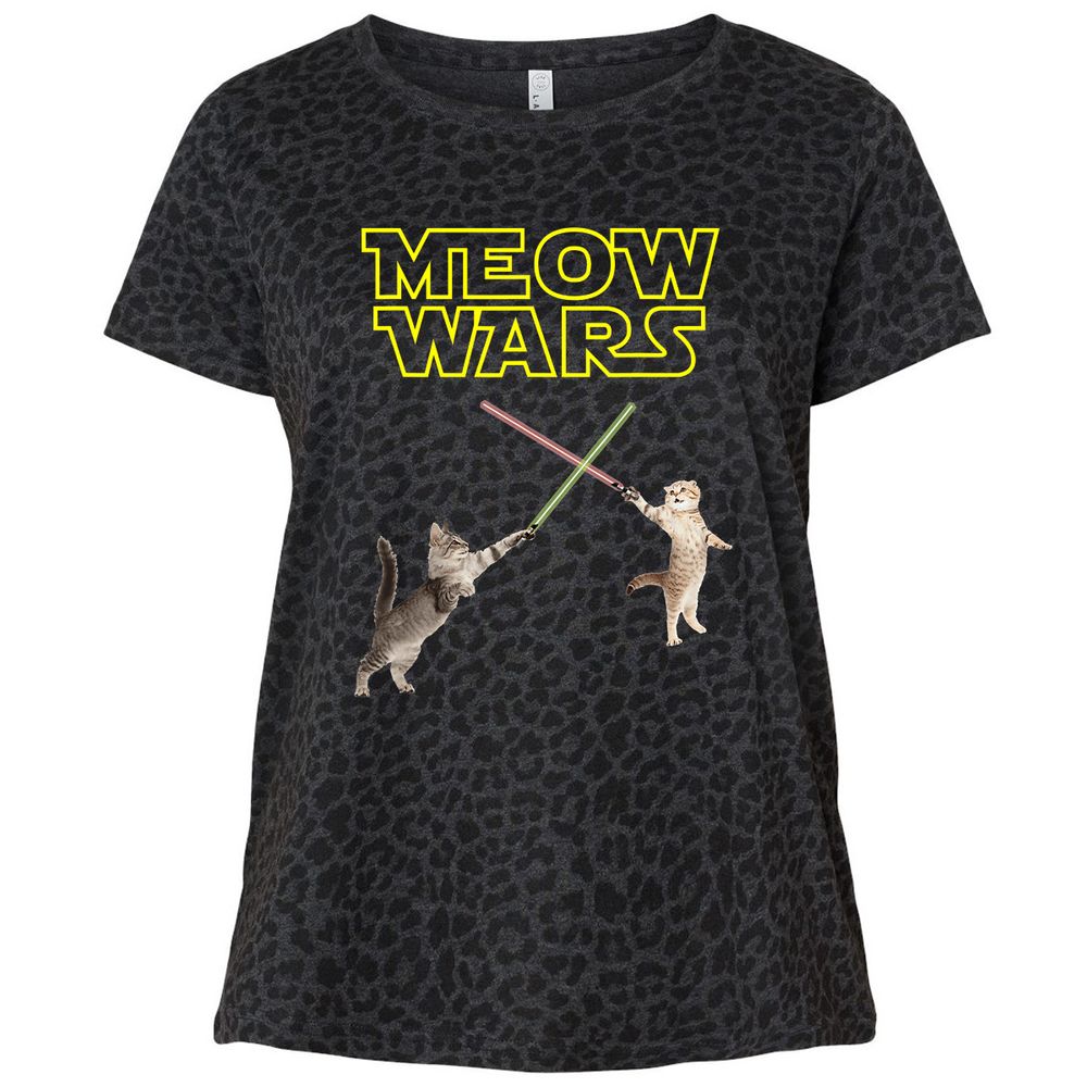 Ladies Curvy Jersey - NMK77QFU - Black Leopard - 11