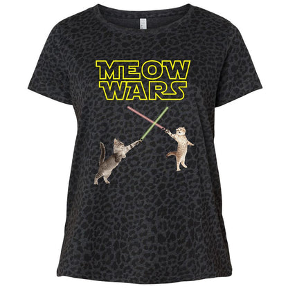 Ladies Curvy Jersey - NMK77QFU - Black Leopard - 11