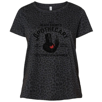 Ladies Curvy Jersey - FKBGCU4L - Black Leopard - 11