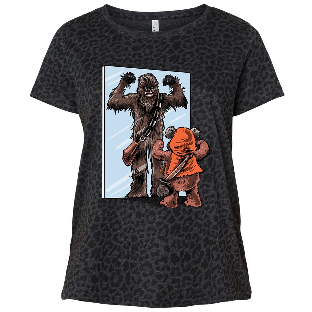 Ladies Curvy Jersey - A1SSYFNF - Black Leopard - 11