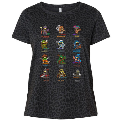 Ladies Curvy Jersey - PZMY6H8Q - Black Leopard - 11