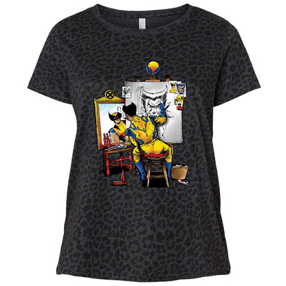 Ladies Curvy Jersey - 63AM6ASN - Black Leopard - 11