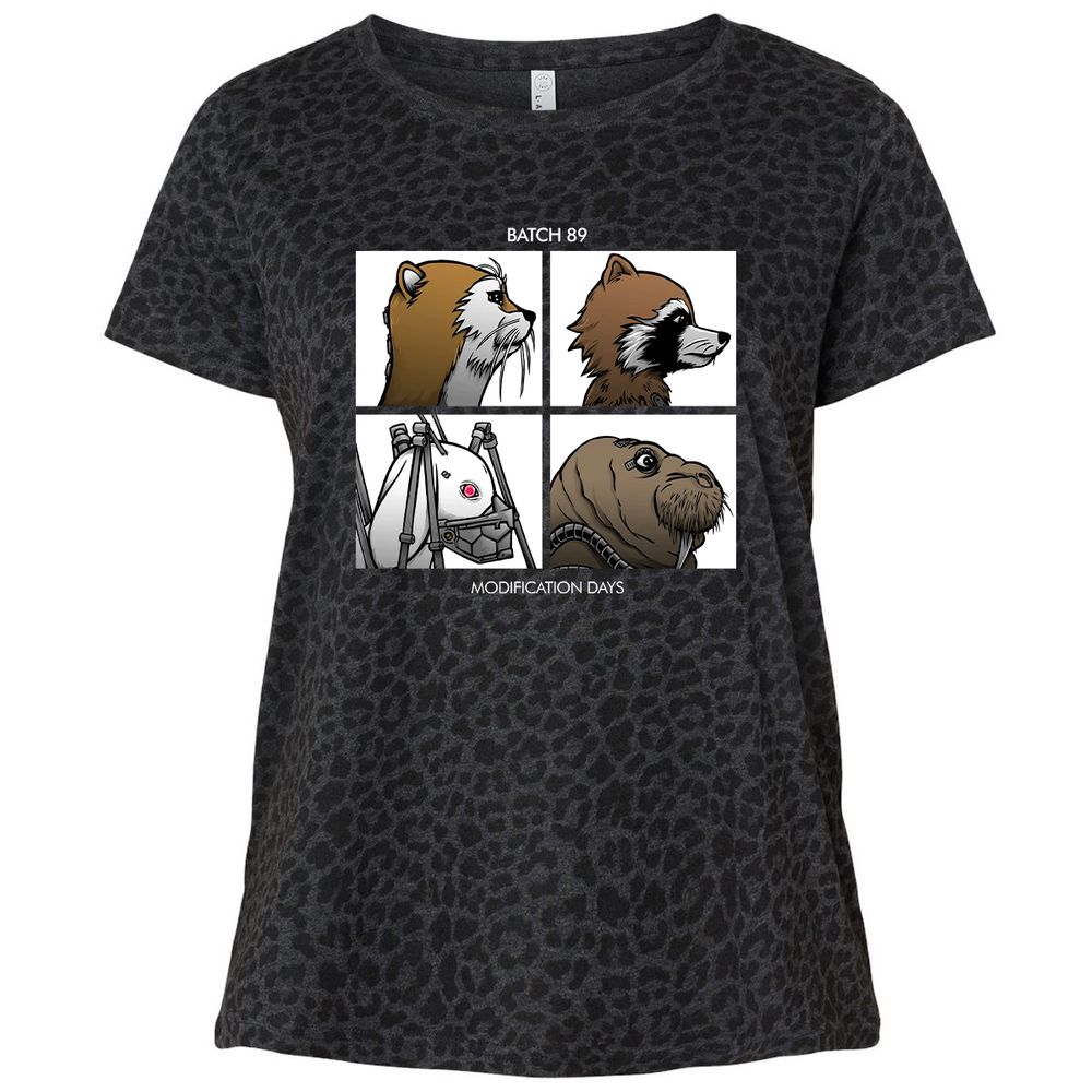 Ladies Curvy Jersey - QEYFZ5SB - Black Leopard - 11