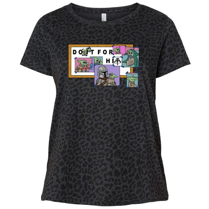 Ladies Curvy Jersey - XLLQV2WQ - Black Leopard - 11