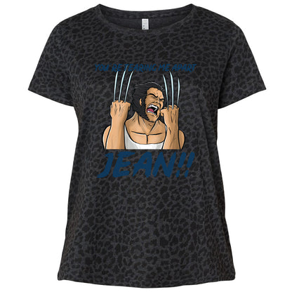 Ladies Curvy Jersey - YBV5D8DJ - Black Leopard - 11