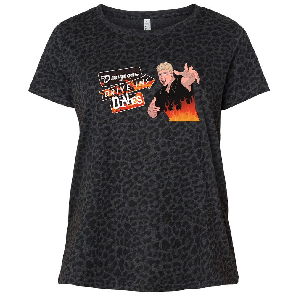 Ladies Curvy Jersey - 6SL4F4R6 - Black Leopard - 11