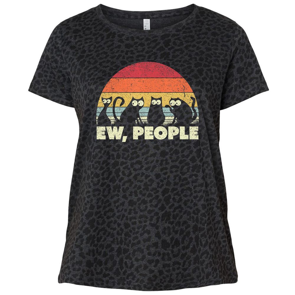 Ladies Curvy Jersey - K8D8VZNK - Black Leopard - 11