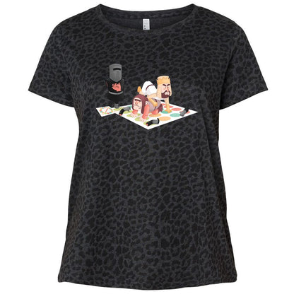 Ladies Curvy Jersey - R3GXRF46 - Black Leopard - 11