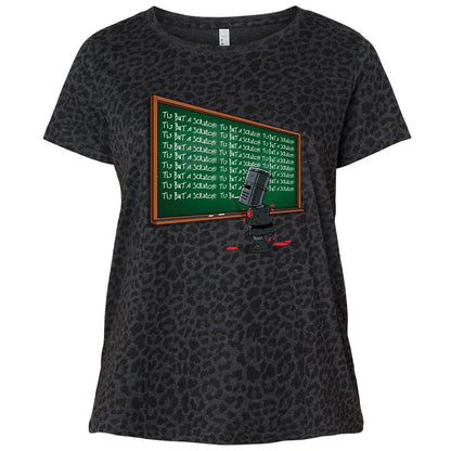 Ladies Curvy Jersey - F83UMK8X - Black Leopard - 11