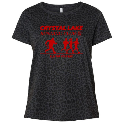 Ladies Curvy Jersey - 8WMSXQSW - Black Leopard - 11