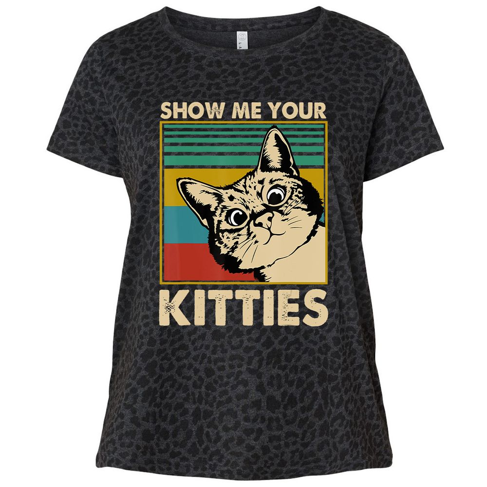 Ladies Curvy Jersey - C4N7VGJM - Black Leopard - 11