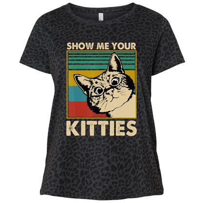 Ladies Curvy Jersey - C4N7VGJM - Black Leopard - 11