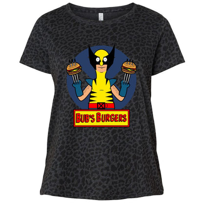 Ladies Curvy Jersey - 55375HVQ - Black Leopard - 11