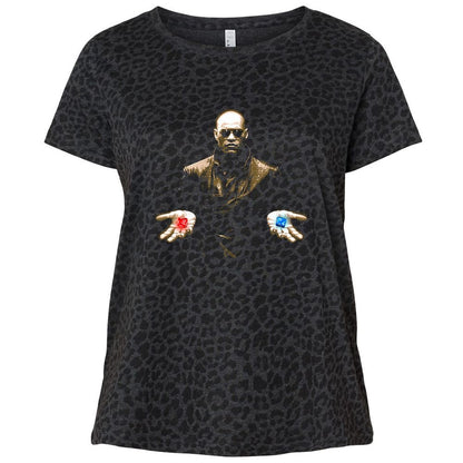 Ladies Curvy Jersey - W4CV3G3K - Black Leopard - 11