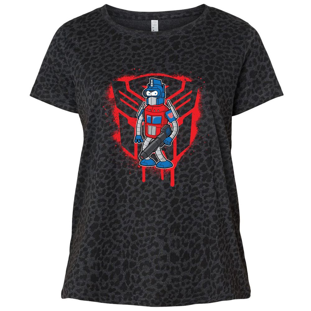 Ladies Curvy Jersey - 75WDBXRT - Black Leopard - 11