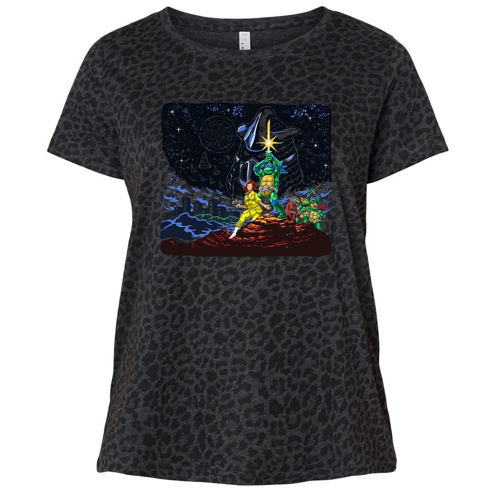 Ladies Curvy Jersey - AREZRQXX - Black Leopard - 11