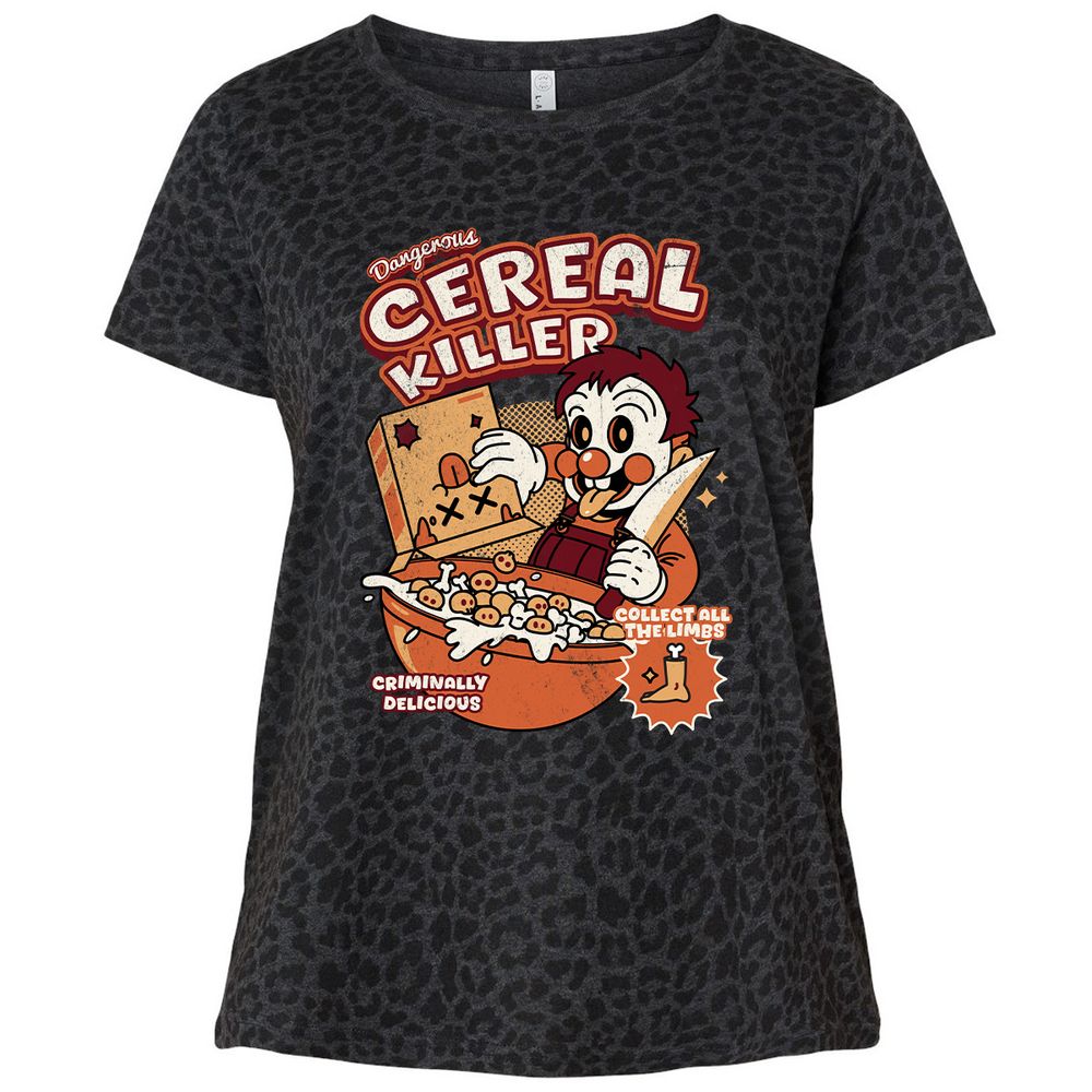 Ladies Curvy Jersey - 1V7FS5U6 - Black Leopard - 11