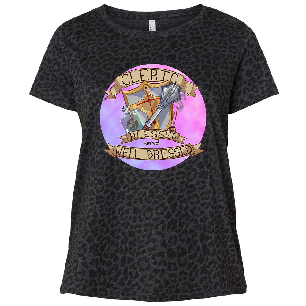 Ladies Curvy Jersey - LMTM3CBY - Black Leopard - 11