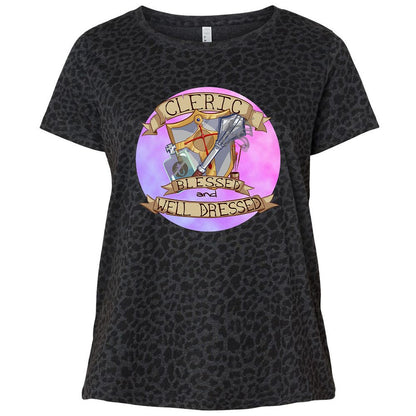 Ladies Curvy Jersey - LMTM3CBY - Black Leopard - 11