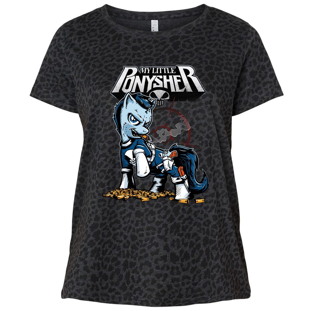 Ladies Curvy Jersey - Q11WXHMV - Black Leopard - 11