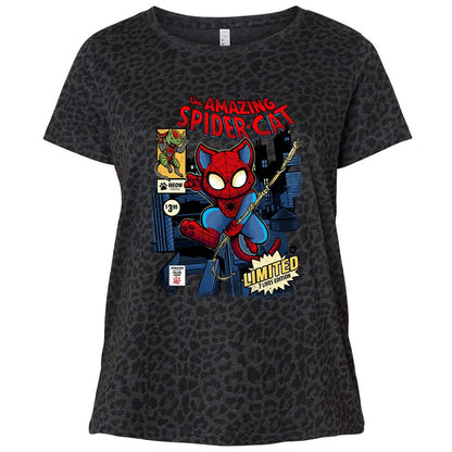 Ladies Curvy Jersey - VKNUNAUN - Black Leopard - 11