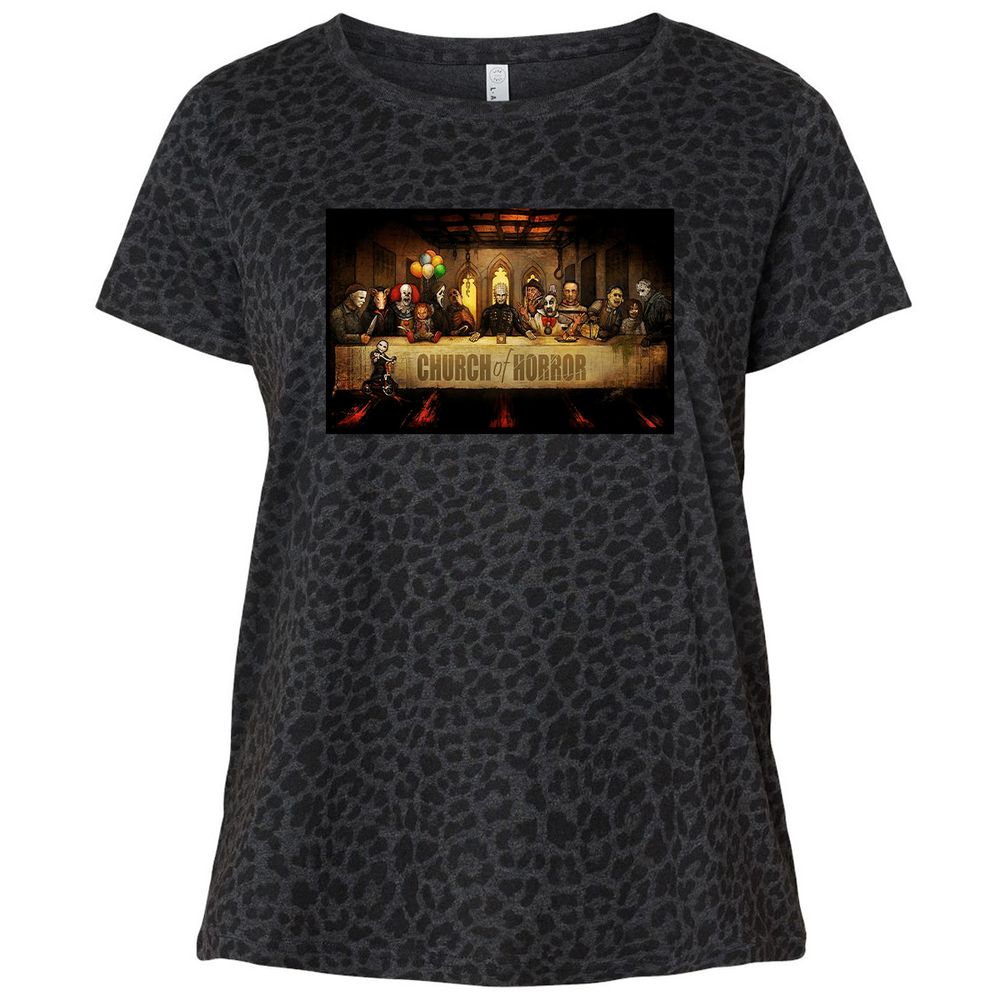 Ladies Curvy Jersey - Q9VBP9VU - Black Leopard - 11