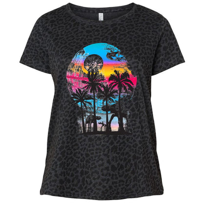 Ladies Curvy Jersey - LFVGDHQY - Black Leopard - 11