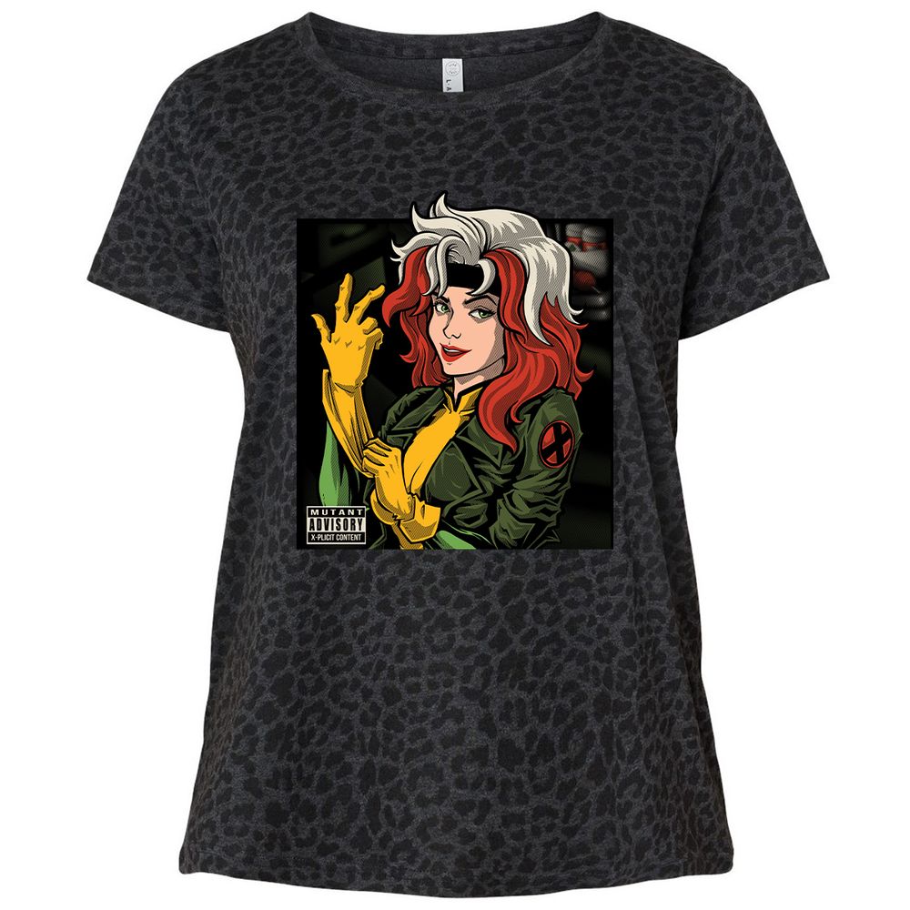 Ladies Curvy Jersey - YL1GM6WL - Black Leopard - 11