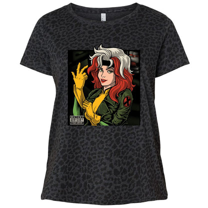 Ladies Curvy Jersey - YL1GM6WL - Black Leopard - 11