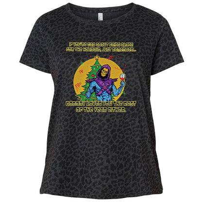 Ladies Curvy Jersey - 5XMB1QEK - Black Leopard - 11