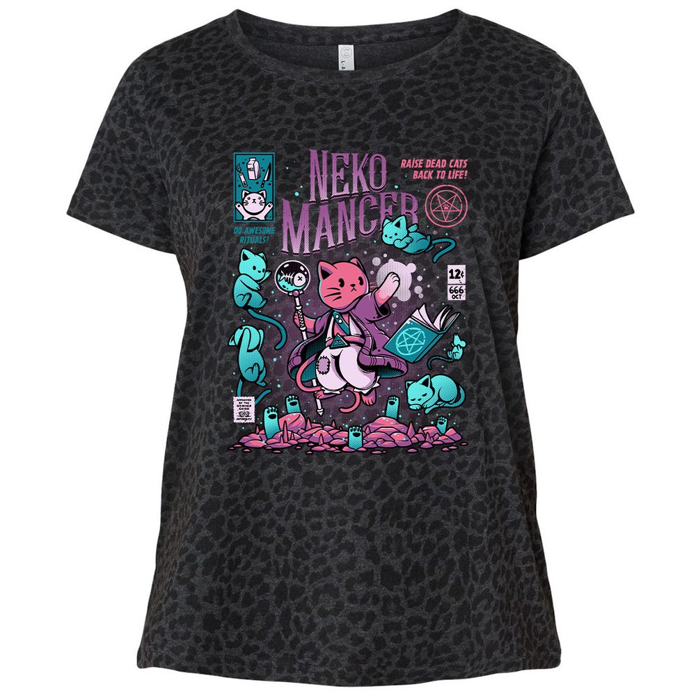 Ladies Curvy Jersey - 5B8ZH5S3 - Black Leopard - 11