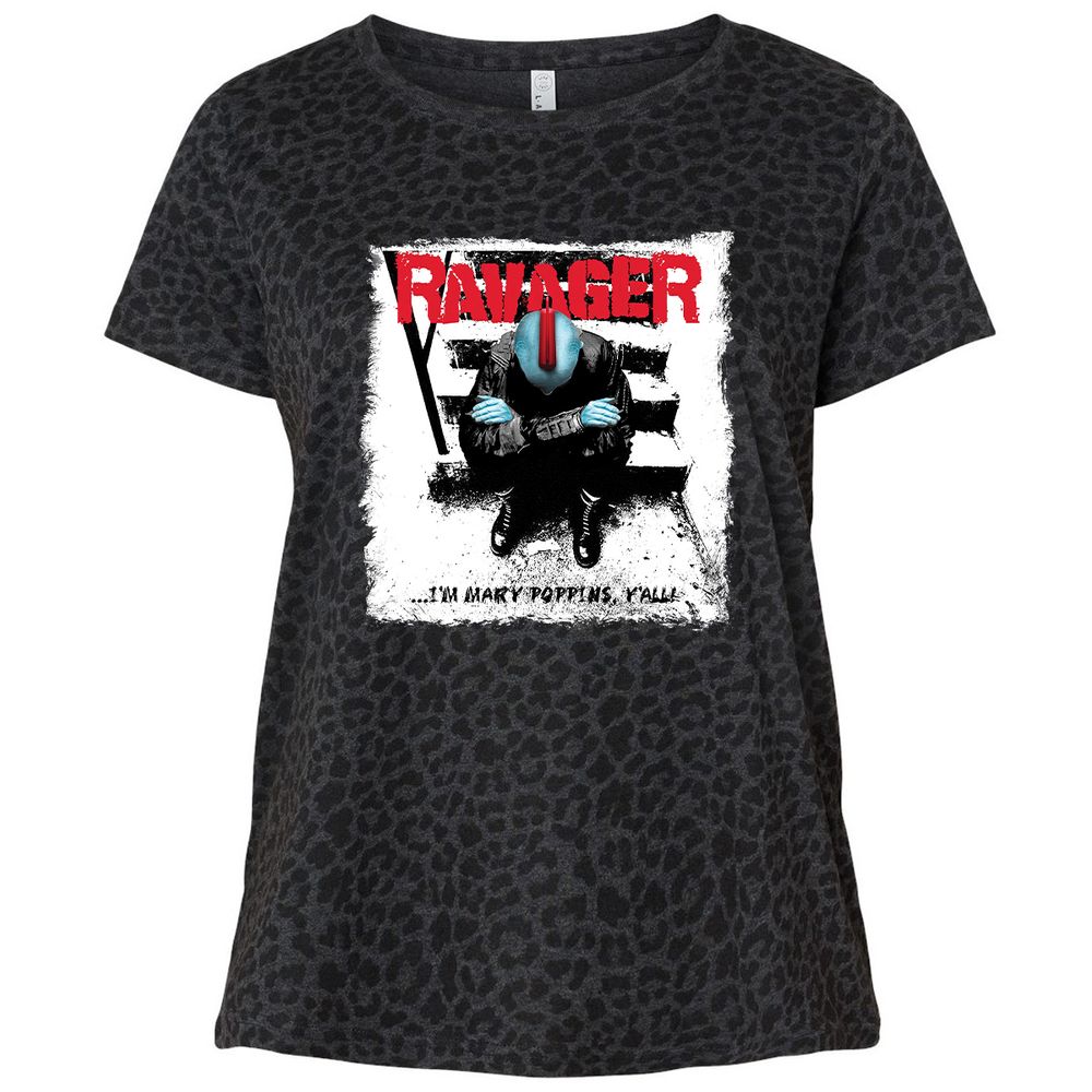 Ladies Curvy Jersey - W6X83FYH - Black Leopard - 11